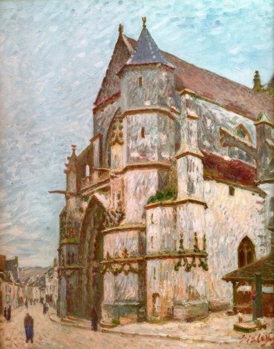 Église à Moret en hiver - Alfred Sisley